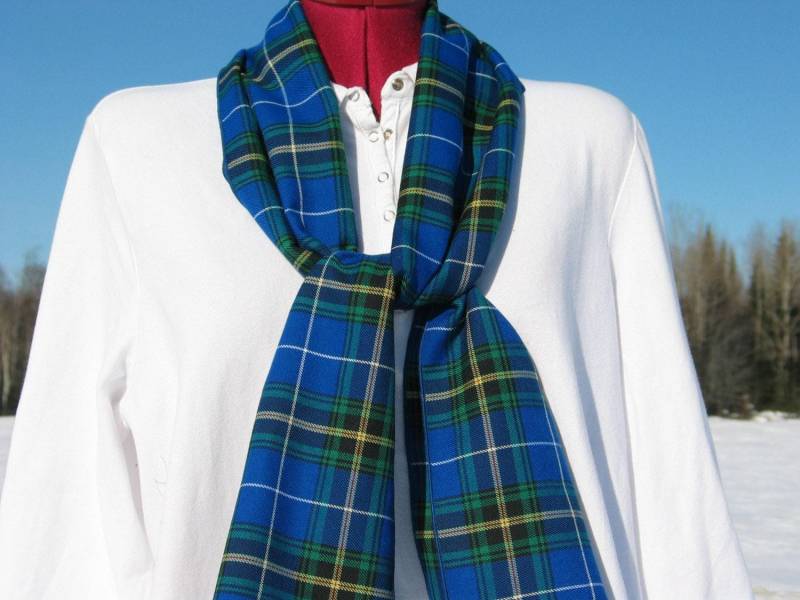 Schal Nova Scotia Tartan #novascotiastrong, Blau Karierter Ihr Geschenk Aus Atlantik Kanada, Made in Canada von dolldressedup