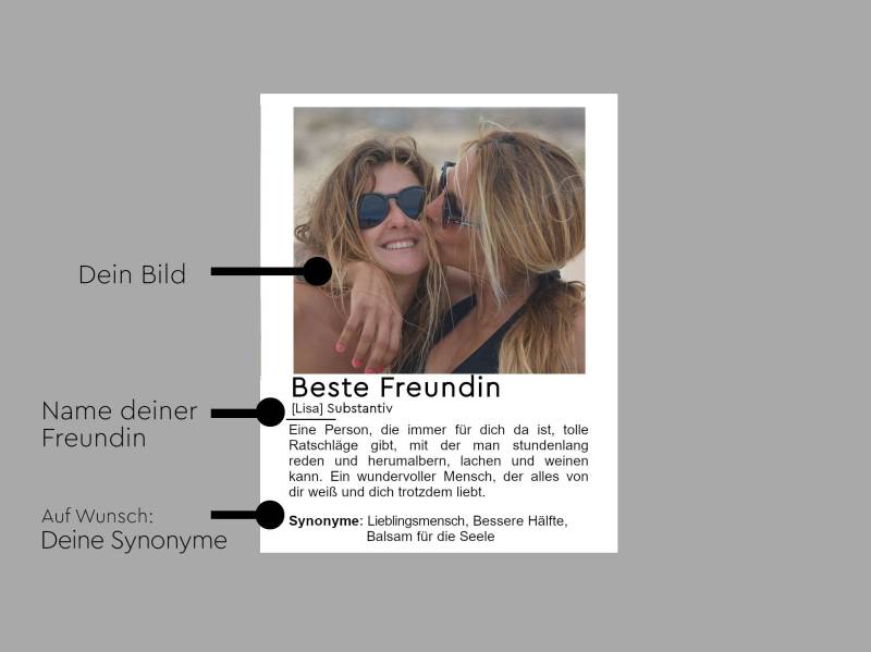 Schlüsselanhänger Freundinnen Spruch - Beidseitig | Geschenk Beste Freundin Personalisiert von domebey