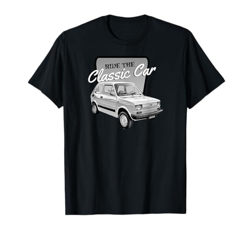 domi Damen Auto-Thema Klassischer Kurzarm-Rundhals-T-Shirt Schwarz S EU 38-40 Crew Neck Halbarm Pull-On Standardlänge Regular Small von domi