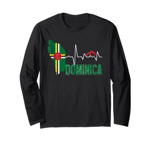 Dominica Tshirt, Dominica Kleidung, Dominica Shirt für Damen Langarmshirt von dominica flag tshirt, dominica , dominica for kid