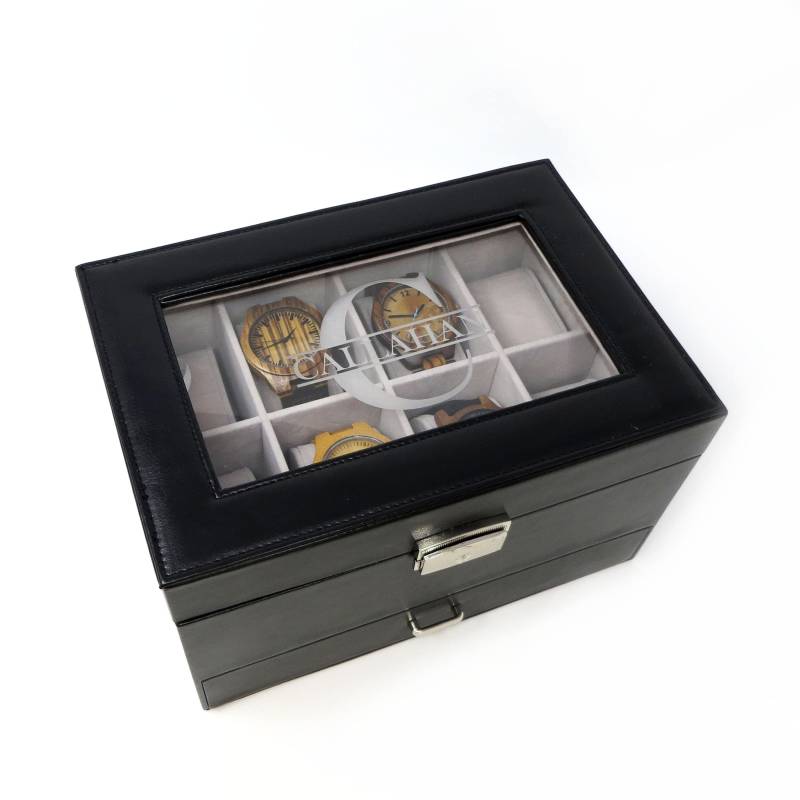 Personalisierte Uhrenbox Mit Schmuck Schublade - Benutzerdefinierte Andenken Weihnachten Bester Mann Geschenke Für Männer Vatertag Jahrestag Ehemann von donebetter