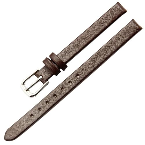 dongriuk Fashion Echtes Leder Uhr Armband Frauen Armband Armbanduhr Mini Band Kleine Strap(Brown,15mm) von dongriuk