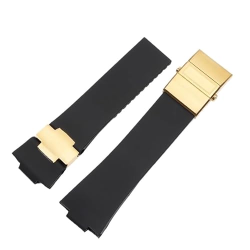 dongriuk Für Athens Observation Navigation 1183 Herren Damen Wasserdichtes Gummi-Uhrenarmband(Black-gold) von dongriuk