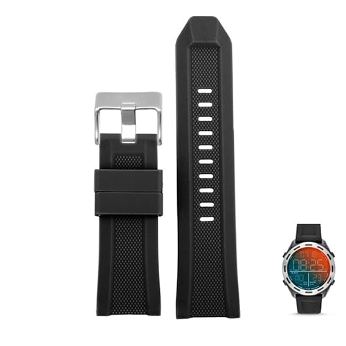 dongriuk Gummiarmband für Diesel DZ4496, DZ4323, DZ7416, DZ4476 Silikonarmband(Blacks a,26mm) von dongriuk