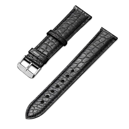 dongriuk Leder-Uhrenarmband für Maurice Lacroix Artisan Unisex mit Schmetterlingsschnalle(Blackbs2,21mm) von dongriuk
