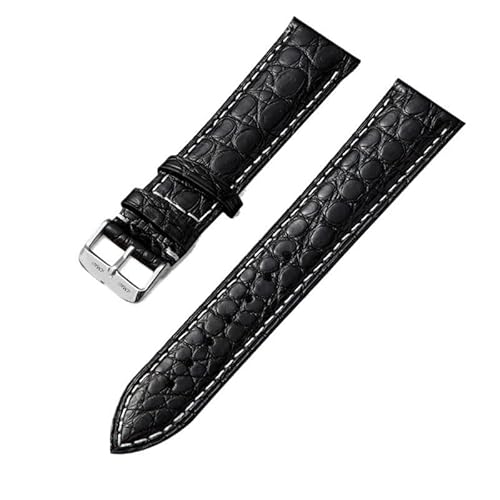 dongriuk Leder-Uhrenarmband für Maurice Lacroix Artisan Unisex mit Schmetterlingsschnalle(Blackws2,20mm) von dongriuk