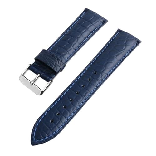 dongriuk Leder-Uhrenarmband für Maurice Lacroix Artisan Unisex mit Schmetterlingsschnalle(Blues2,21mm) von dongriuk