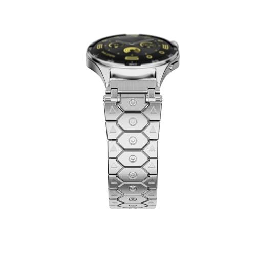 dongriuk Luxus-Uhrenarmband für Huawei Watch GT 5/4/3 Pro 43 mm 46 mm Edelstahlband für Galaxy 7 6 5 Herrenarmband Correa(Silver,G7 40mm) von dongriuk