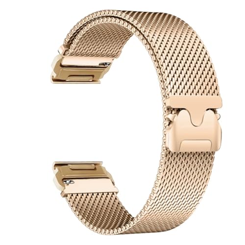 dongriuk Magnetisches Edelstahlarmband für Garmin Fenix ​​8 7X 7 Pro Fenix ​​6X 5X 5Plus Tactix 7 Forerunner 965 955 Quick Fit Armband Uhrenarmband(Rose gold,Feinx 7 7Pro) von dongriuk