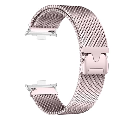 dongriuk Milanese Loop Band für Redmi Watch 5 4 Armband für Mi Band 9pro/8pro Armband Ersatz Metallband Zubehör(Pink,Miband 9 8 pro) von dongriuk