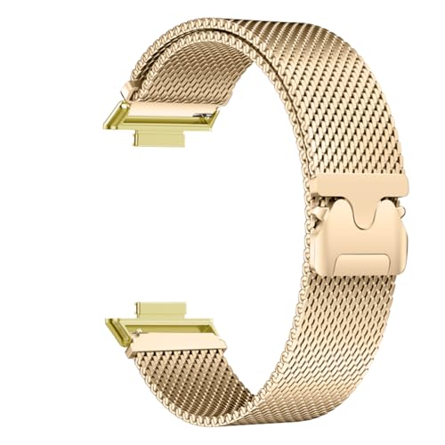 dongriuk Milanese Magnetarmband für Huawei Fit 3 2 1 Metallschlaufe Armband Armband(Gold,Fit 2) von dongriuk