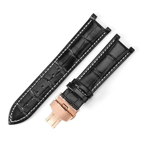 dongriuk Uhrenarmbänder aus echtem Leder für die Uhrenkette GC Ya133309(Blackwr) von dongriuk