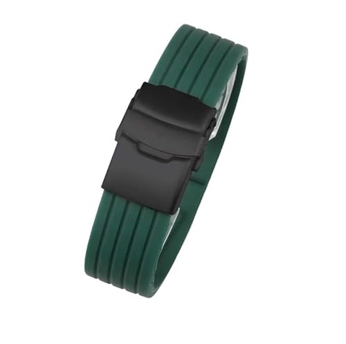 dongriuk Uhrenarmband aus natürlichem Silikon für das Uhrenarmband Hamilton Khaki Navy Jazzmaster Field Classic(Greenb,22mm) von dongriuk