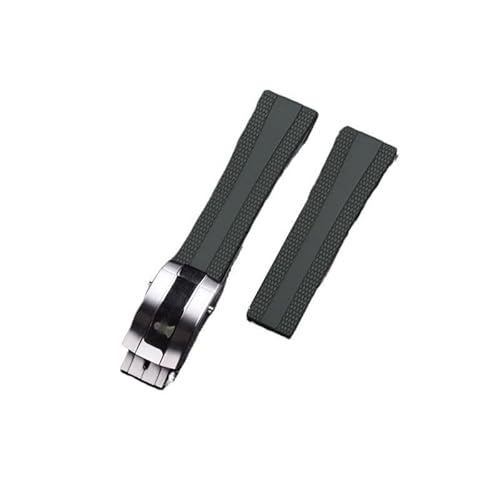 dongriuk Uhrenarmband mit Schmetterlingsverschluss aus Gummi für Breitling Superocean Uhr A17375211(Gray) von dongriuk