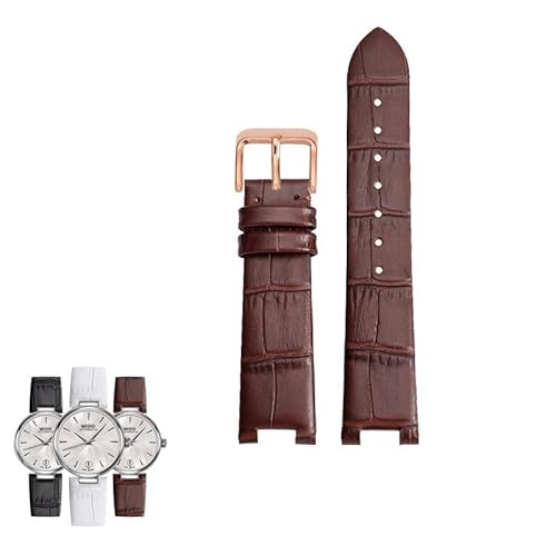 dongriuk Uhrenarmband mit konkaver Kerbe für Mido Baroncelli M022207A M022 Damenarmband(Brownr a) von dongriuk