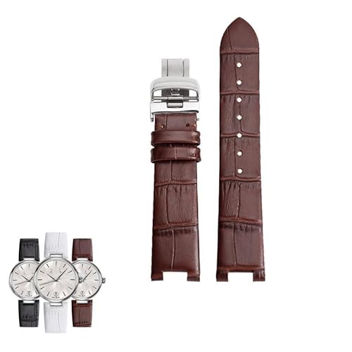 dongriuk Uhrenarmband mit konkaver Kerbe für Mido Baroncelli M022207A M022 Damenarmband(Browns b) von dongriuk