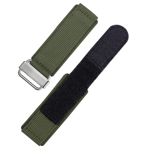 dongriuk Universal-Uhrenarmband aus Nylon für atmungsaktives Luminox-Canvas-Uhrenarmband mit Schnellverschluss-Klettverschluss(Steel army green,18mm) von dongriuk