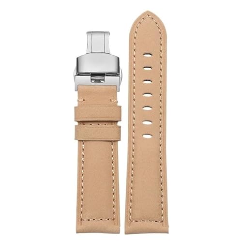 dongriuk Vintage-Armband aus gebürstetem Rindsleder für Tissot 1853 Speed-Leder-Uhrenarmband(Beige,21mm) von dongriuk