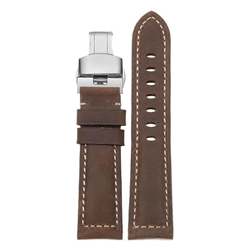dongriuk Vintage-Armband aus gebürstetem Rindsleder für Tissot 1853 Speed-Leder-Uhrenarmband(Brown2,23mm) von dongriuk