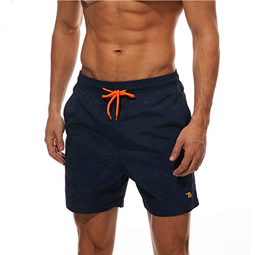 donhobo Badeshorts für Herren Schnelltrocknend Schwimmhose Badehose Jungen Beachshorts Boardshorts Strand Shorts Freizeit Sport Kurz Hose (Marineblau, XS) von donhobo