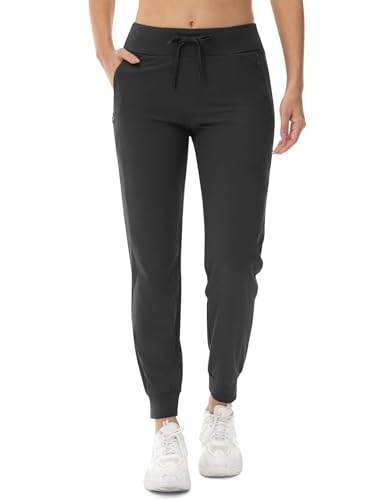 donhobo Damen Outdoorhose Jogginghose Leichter Trekkinghose Wanderhose Schnelltrocken UV-Schutz Sommerhose für Sportlich Freizeit Reise, Dunkelgrau, XXL von donhobo