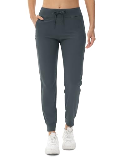 donhobo Damen Outdoor Sporthose Jogginghose Leichte Atmungsaktiv Quick Dry Sommer Wanderhose Freizeithose Frauen Sweatpants Gym Yoga Pants, Kaltes Grau, L von donhobo