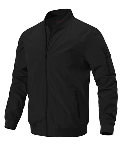 donhobo Herren Bomberjacke Leichte Übergangsjacke Outdoor Taktische Militär Fliegerjacke Sport Freizeitjacke Baseballuniformen Blouson, Schwarz, XL donhobo Herren Bomberjacke Leichte Übergangsjacke Outdoor Taktische Militär Fliegerjacke Sport Freizeitjacke Baseballuniformen Blouson, Schwarz, XL von donhobo