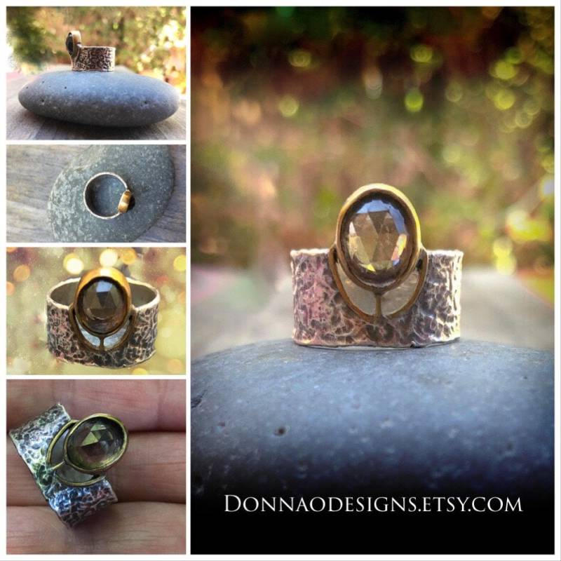 Aussage Rauchquarz Ring Für Frauen Schutz Erdung Talisman von donnaOdesigns