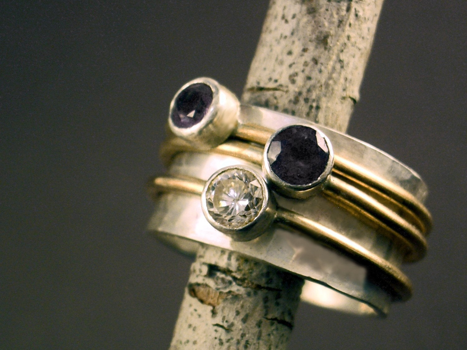 Ausverkauft. Benachrichtige Mich Per E-Mail, Wenn Der Artikel Wieder Verfügbar Ist. Drehender Edelstein Ring/Mutters Geburtsstein Ring/Fidget Ring von donnaOdesigns