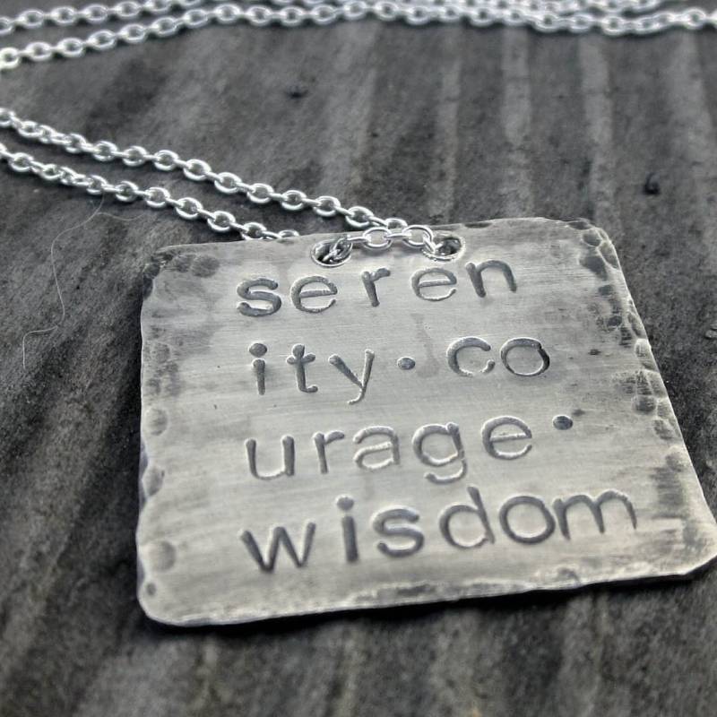 Ausverkauft. Benachrichtige Mich Per E-Mail, Wenn Der Artikel Wieder Verfügbar Ist. Gebet Schmuck Mut Weisheit Nüchternheit Halskette Von von donnaOdesigns