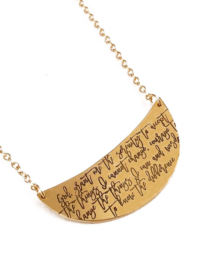 Ausverkauft. Benachrichtige Mich Per E-Mail, Wenn Der Artikel Wieder Verfügbar Ist. Serenity Halskette/Inspirierende Nüchternheit Schmuck/Recovery von donnaOdesigns