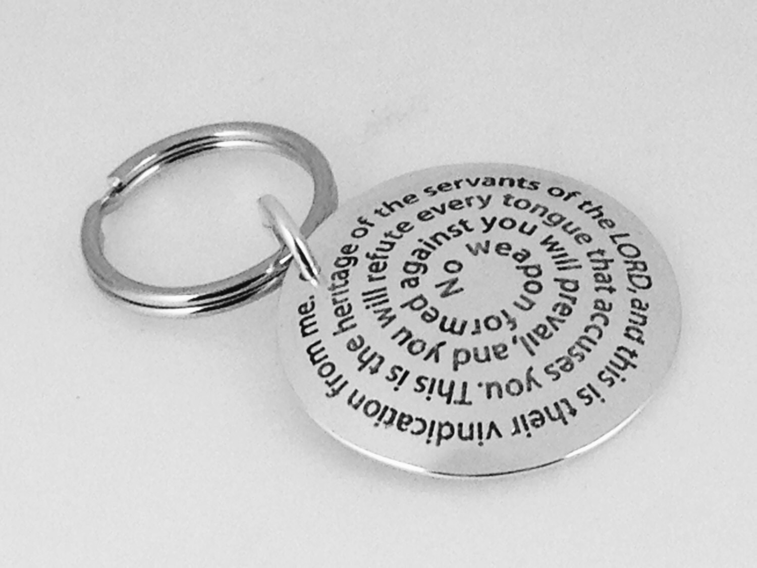 Personalisierter Spruch Handgestempelter Schlüsselring Von Donnoadesigns von donnaOdesigns
