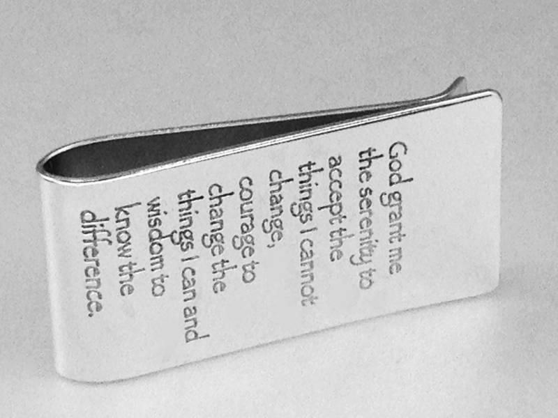 Serenity Prayer Geldklammer Sobriety Geschenk Herren Accessoire Von Donnadodesigns von donnaOdesigns