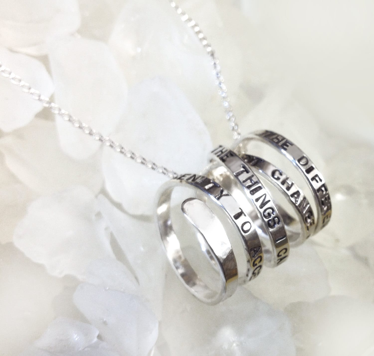 sterling Serenity Gebetsspirale Anhänger Halskette von donnaOdesigns