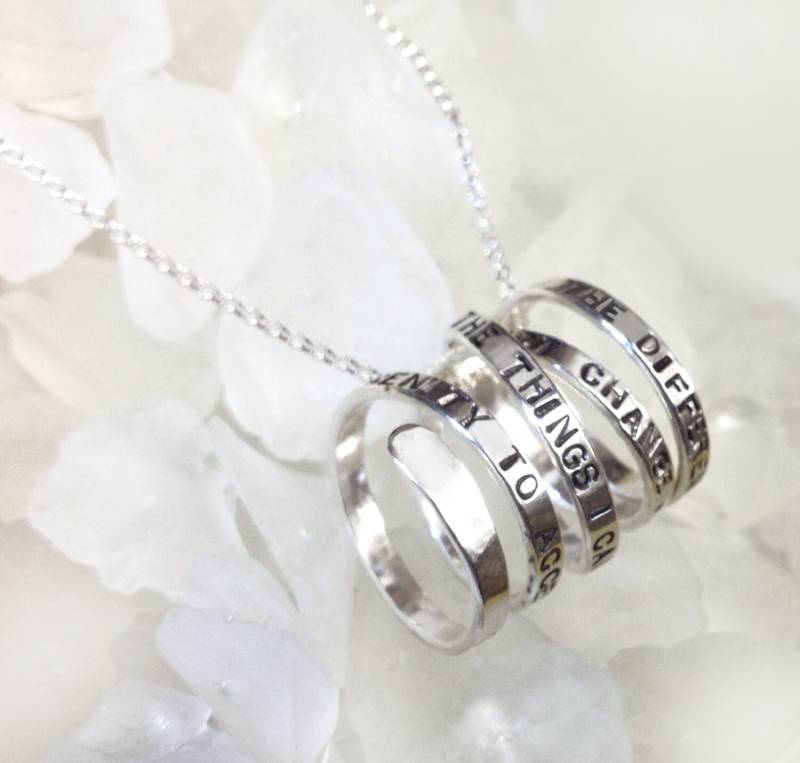 sterling Serenity Gebetsspirale Anhänger Halskette von donnaOdesigns