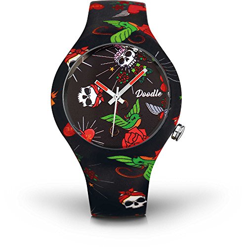 Doodle Armbanduhr Skull Moodwerk DOTA005 mit Silikonarmband von Doodle