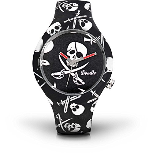 Doodle Armbanduhr Totenkopf DOSK002 mit Silikonarmband von Doodle