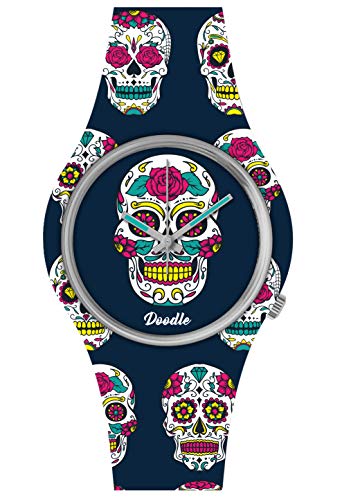 Doodle Calaveras Mood DOCA005 Unisex Armbanduhr Totenkopf von doodle