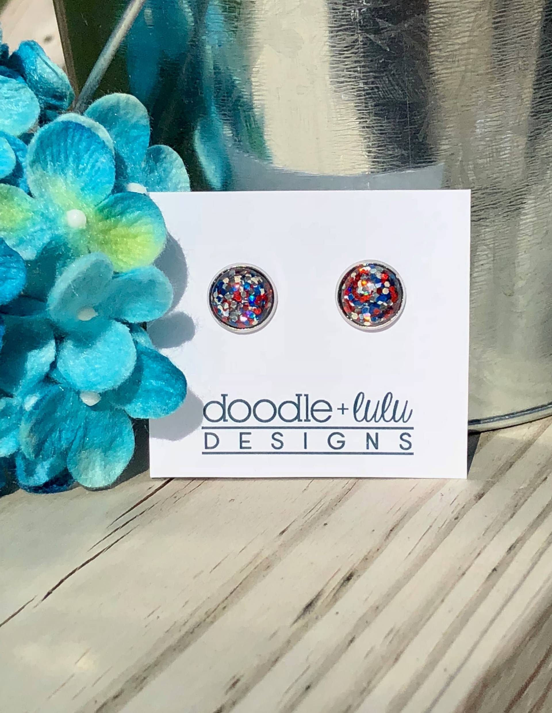 Feuerwerk Funkeln Ohrstecker von doodleandluludesigns