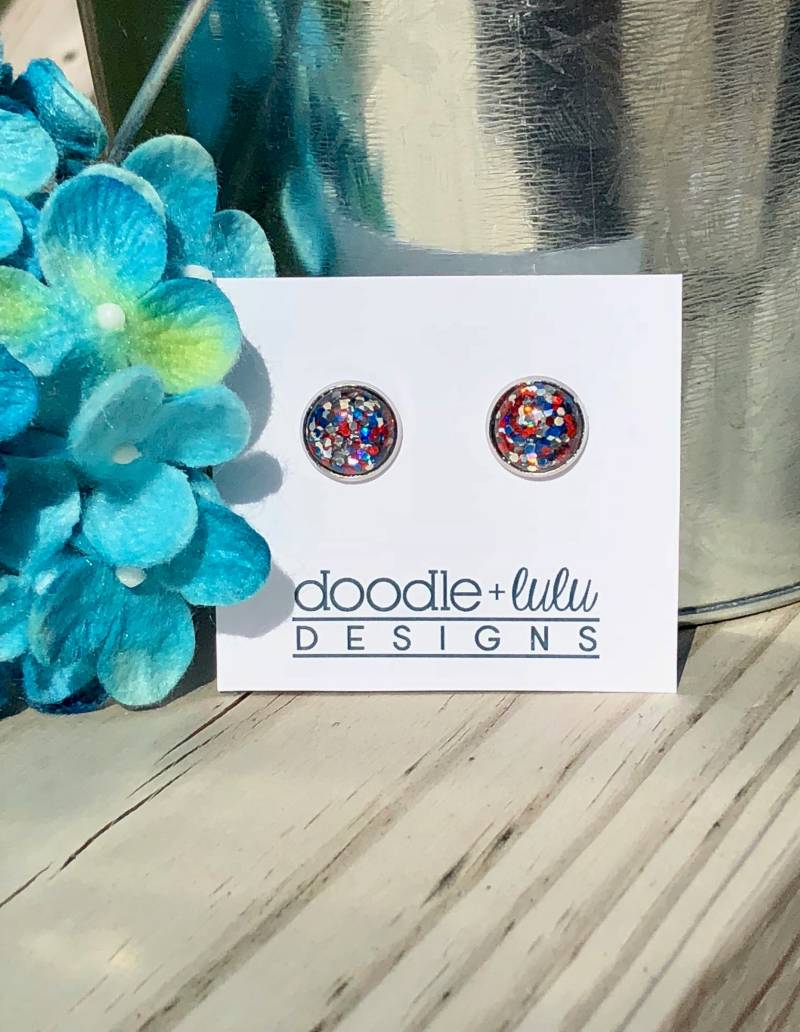 Feuerwerk Funkeln Ohrstecker von doodleandluludesigns