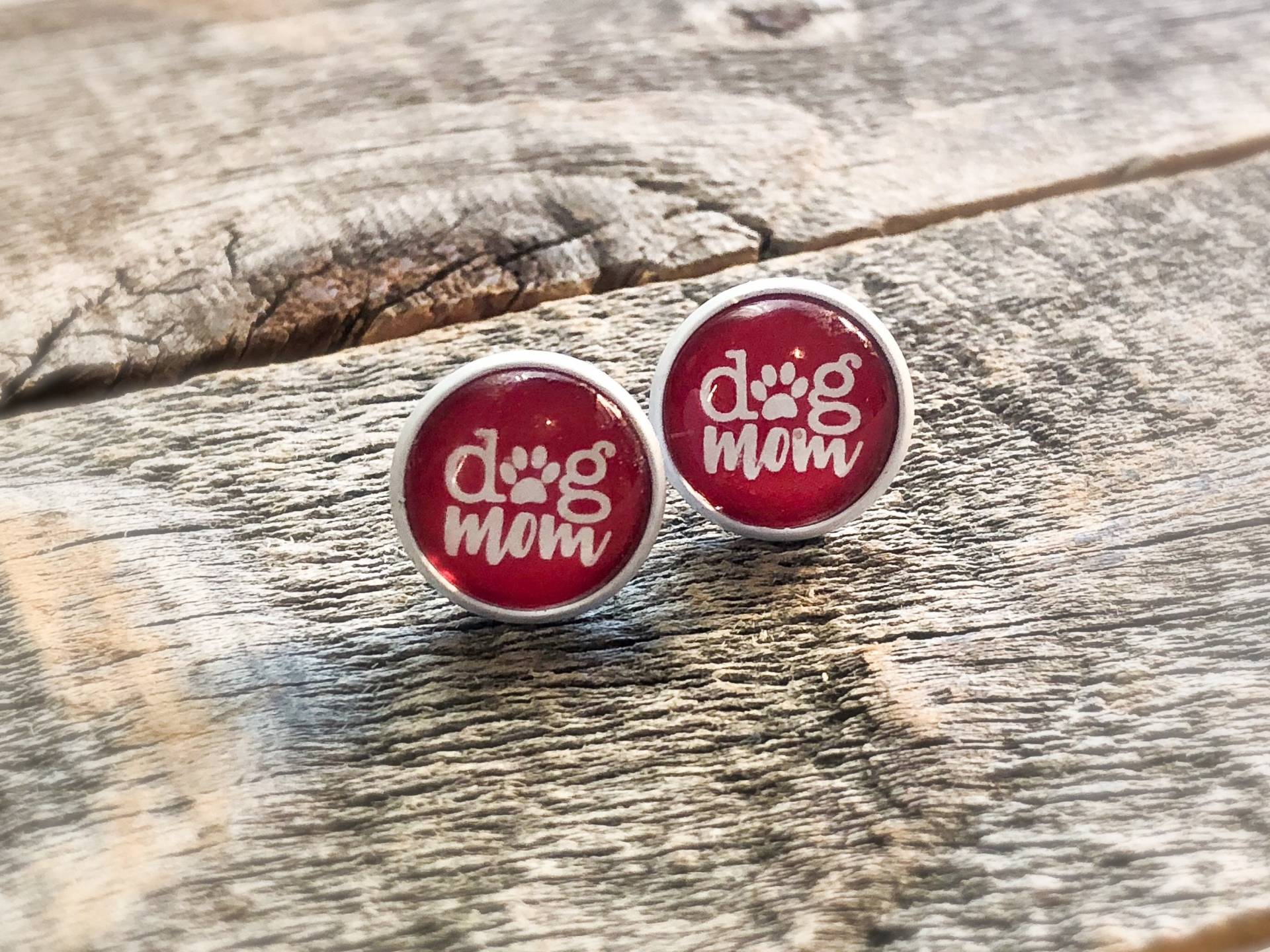 Hundemama 12mm Ohrstecker von doodleandluludesigns