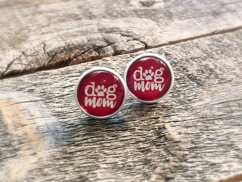 Hundemama 12mm Ohrstecker von doodleandluludesigns