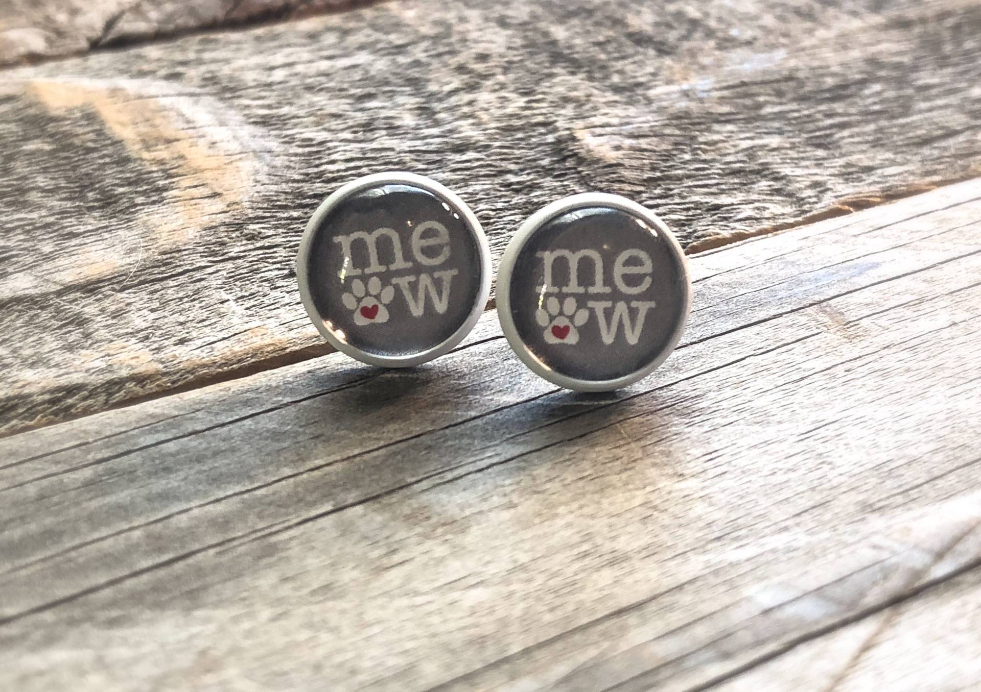 Meow 12mm Ohrstecker von doodleandluludesigns