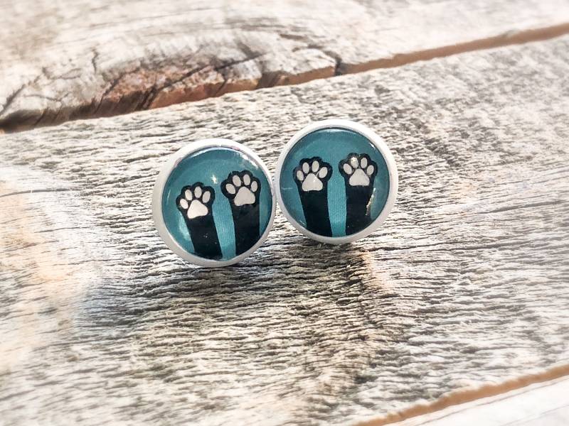 Pfoten 12mm Ohrstecker von doodleandluludesigns
