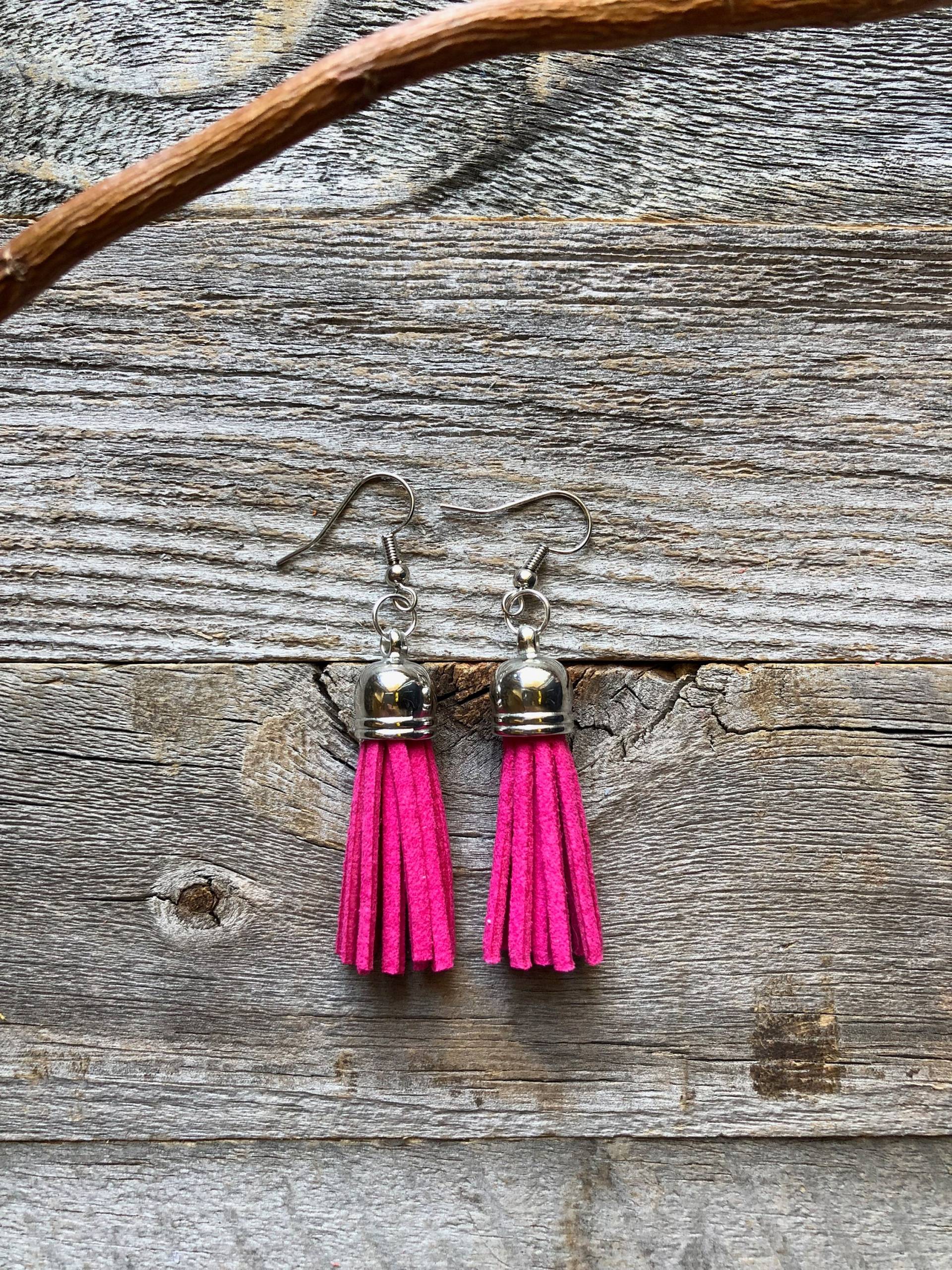 Silberne Quasten Ohrringe von doodleandluludesigns