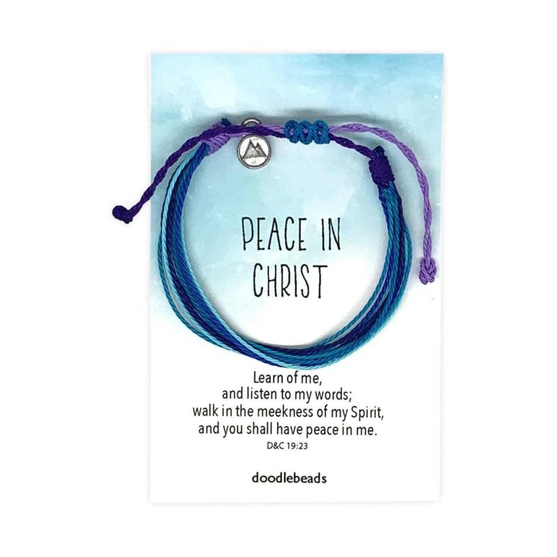 Blauer Faden Armband, Freundschaft Frieden in Christus, Religiöses Geschenk Für Sie, String Lds Junge Frauen Gegenseitiges Thema Geschenk von doodlebead