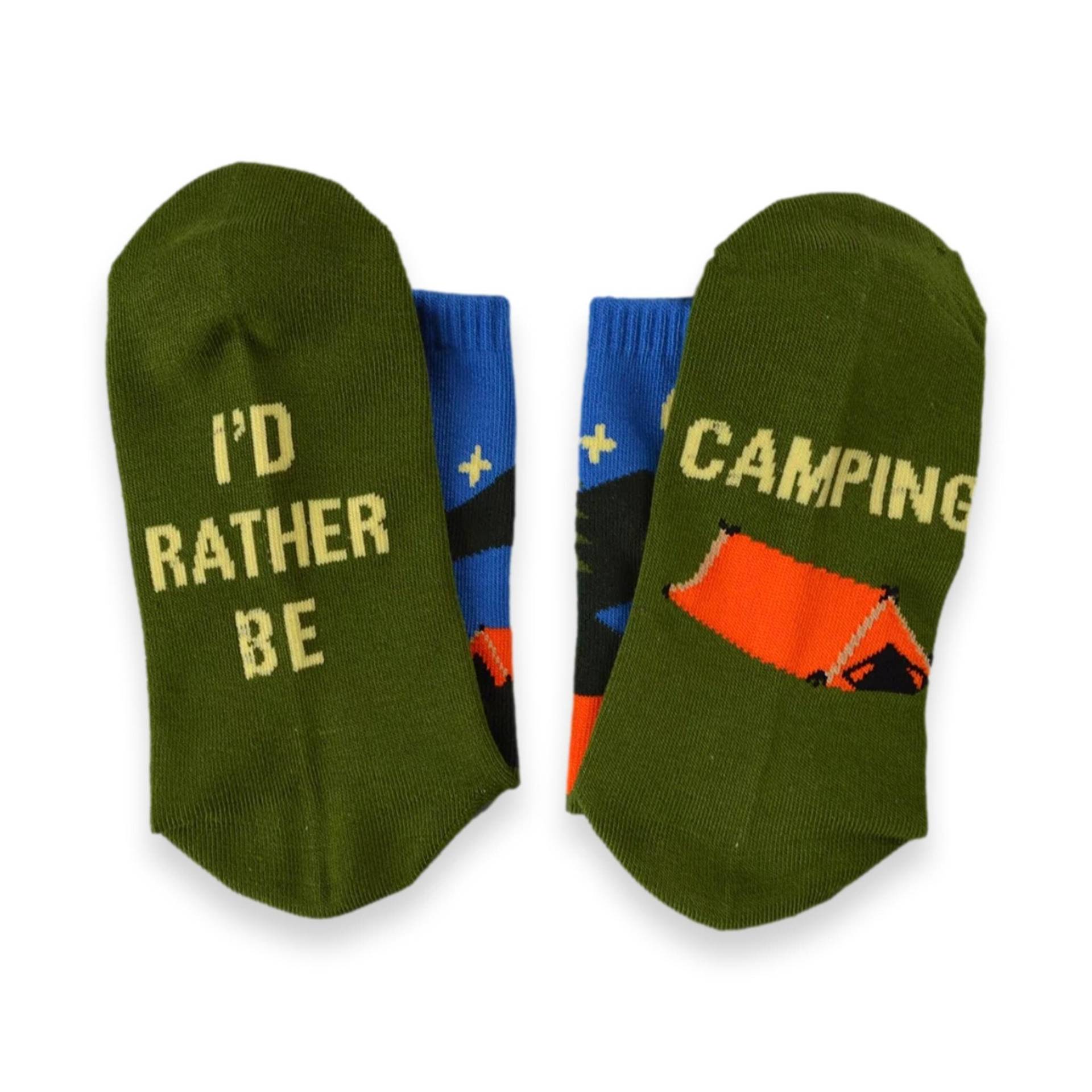 Camping Thema Geschenke Für Männer, Frauen, Ich Wäre Lieber Camping, Bunte Neuheit Socken, Outdoor-Liebhaber, Papa Vatertag, Geburtstag von doodlebead