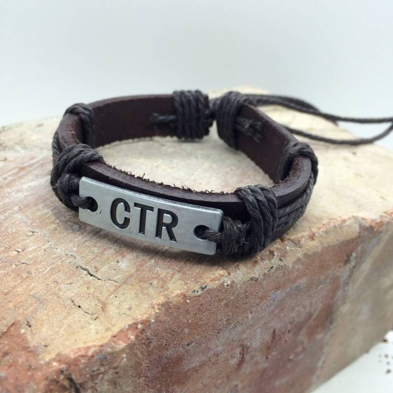 Ctr Armband Wählen Sie Die Richtige Gebürstet Silber Metallplatte Gestempelt - Unisex Lederseil Verstellbar Jungen Ym Junge Männer von doodlebead