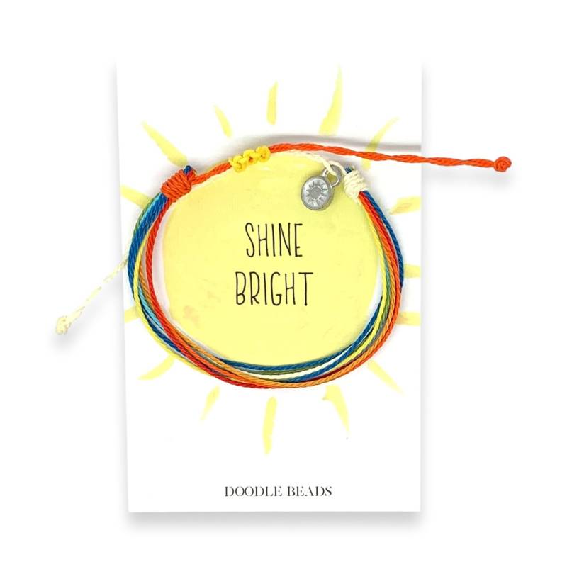 Faden Armband Mit Charme, Surferarmband, Wasserdichtes Verstellbar Boho Wachsschnur Armband, Shine Geschenk Für Mädchen von doodlebead