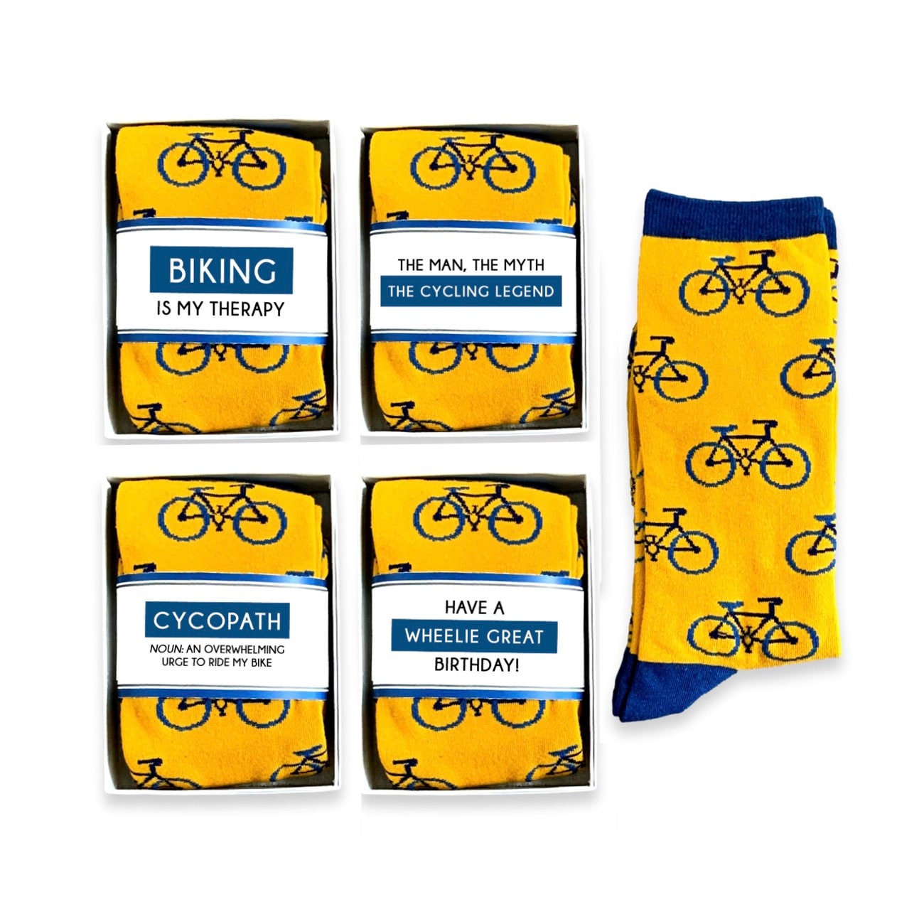 Fahrradsüchtiger, Biker, Radsportgeschenke Für Männer, Geburtstagsgeschenk Radsportler, Fahrrad, Neuheit Socken & Socke Wickeln Wortspiel Zitat von doodlebead